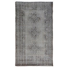 Natural Colors Old and Worn Down Persian Bakhtiari Pure Wool Hand Knotted