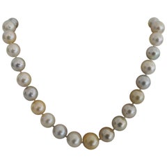Natural Colors South Sea Pearls with Very High Luster and Round Shape