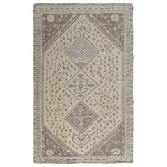 Natural Colors Vintage and Worn Down Persian Shiraz Pure Wool Hand Knotted Rug