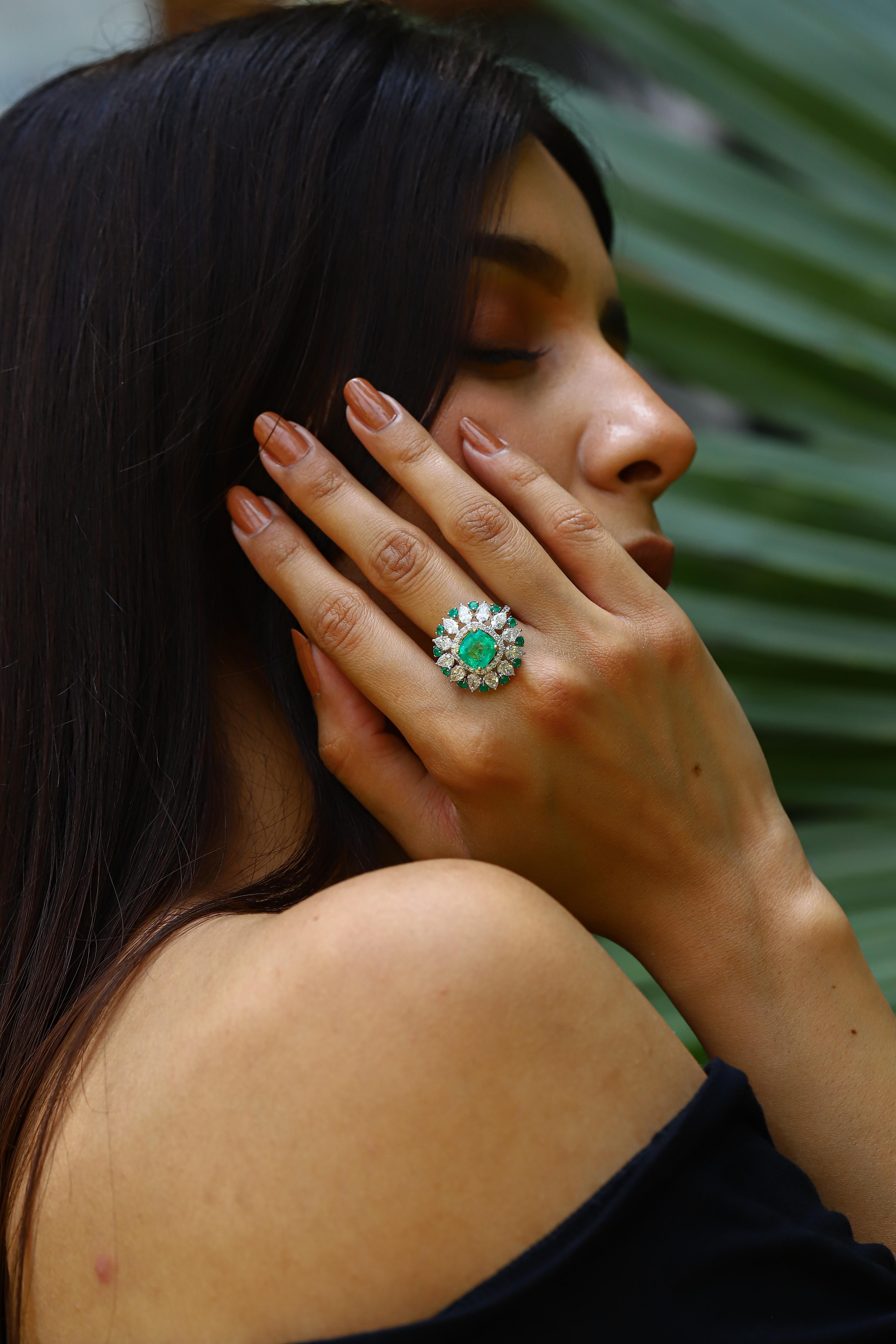 kolumbianischer smaragd ring