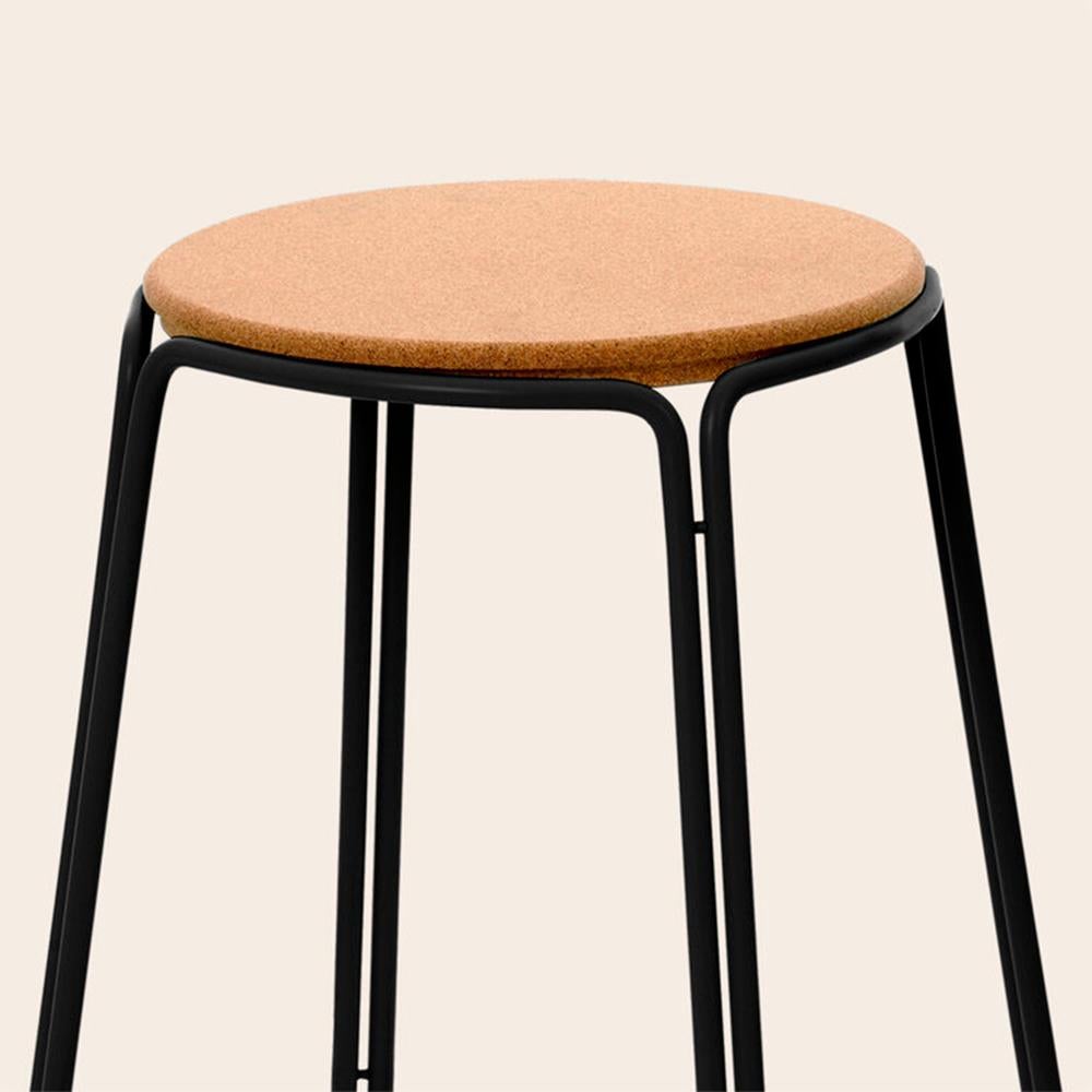 Post-Modern Natural Cork Prop Stool by Oxdenmarq For Sale
