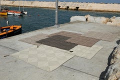 21st Century Asian Natural Cream Outdoor Indoor 150x200 cm Handmade Rug