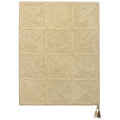 21ème siècle Asian Natural Cream Outdoor Indoor 150x200 cm Handmade Rug