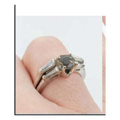 Natural Cushion Cut Alexandrite & Diamond Ring in Platinum