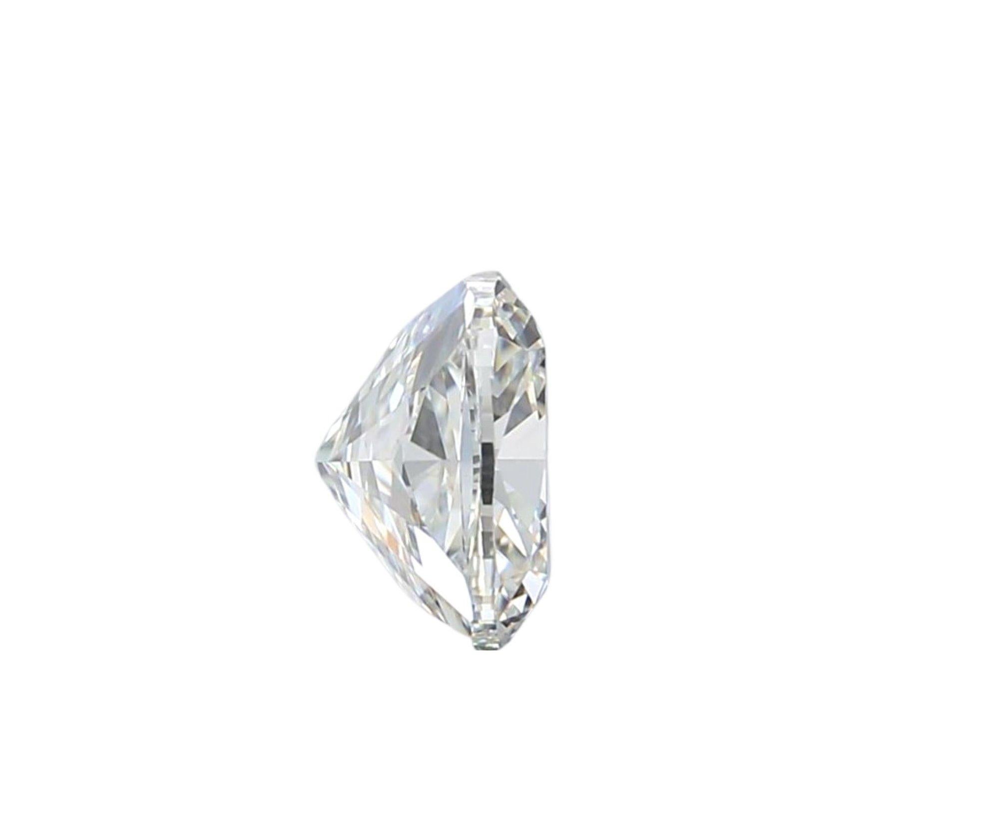 Women's or Men's Natural Cushion Diamond in a 1.01 Carat H IF- IGI Certificate For Sale