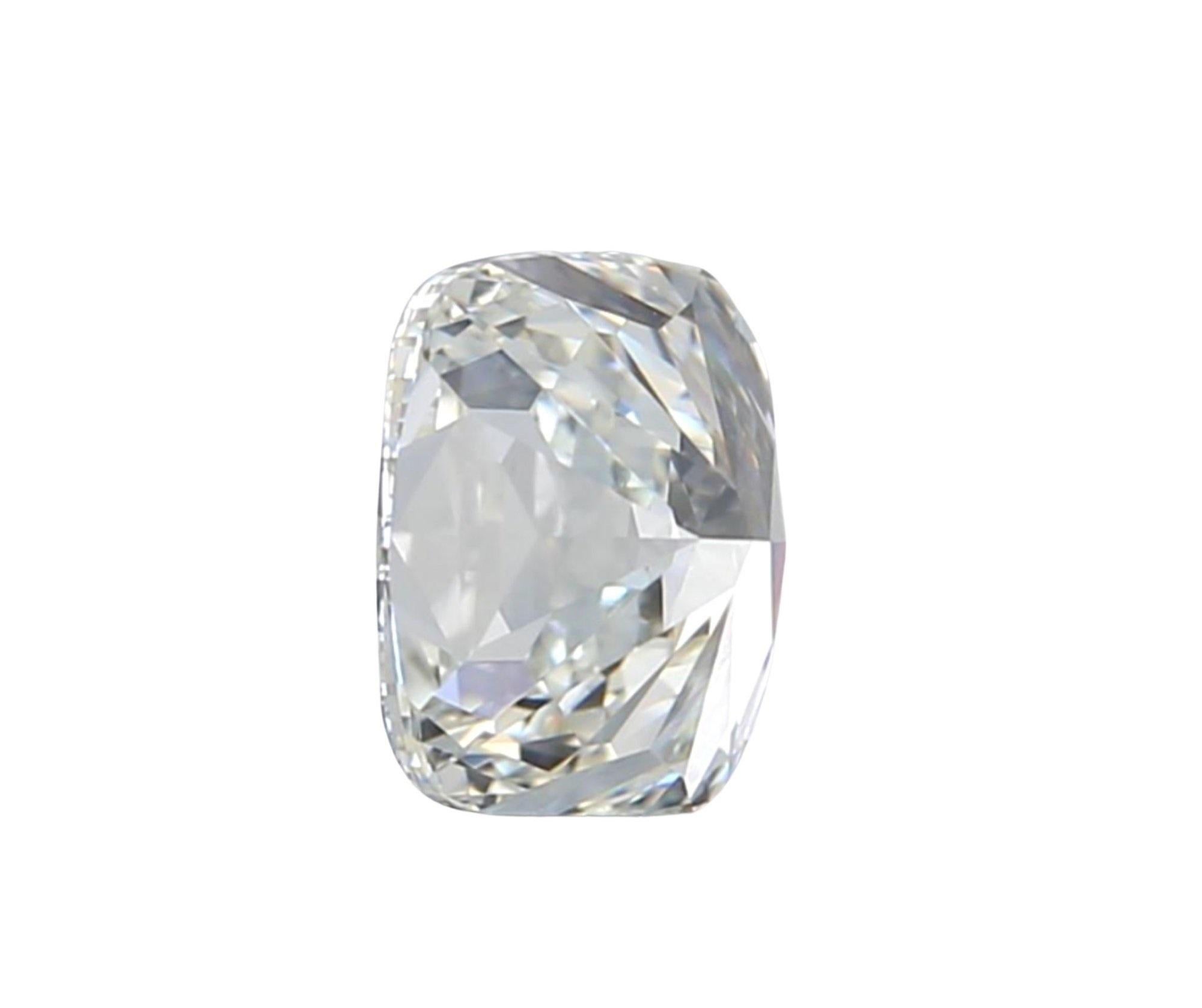 Natural Cushion Diamond in a 1.01 Carat H IF- IGI Certificate For Sale 1