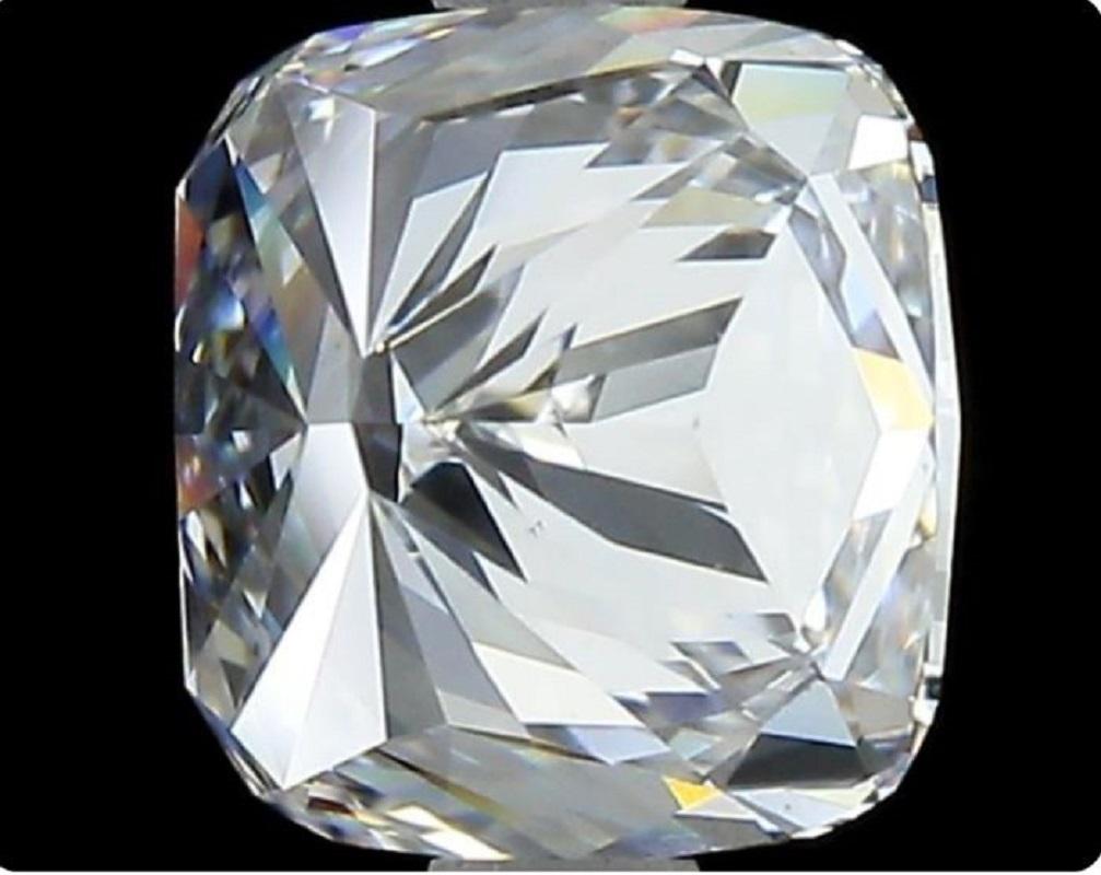 Cushion Cut Natural Cushion Diamond in a 1.81 Carat with Ideal Cut with F VS2, GIA Cert For Sale