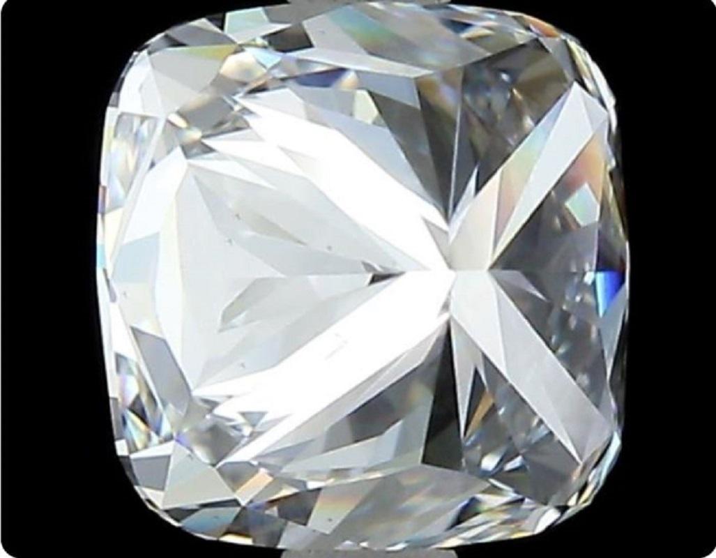 Women's or Men's Natural Cushion Diamond in a 1.81 Carat with Ideal Cut with F VS2, GIA Cert For Sale