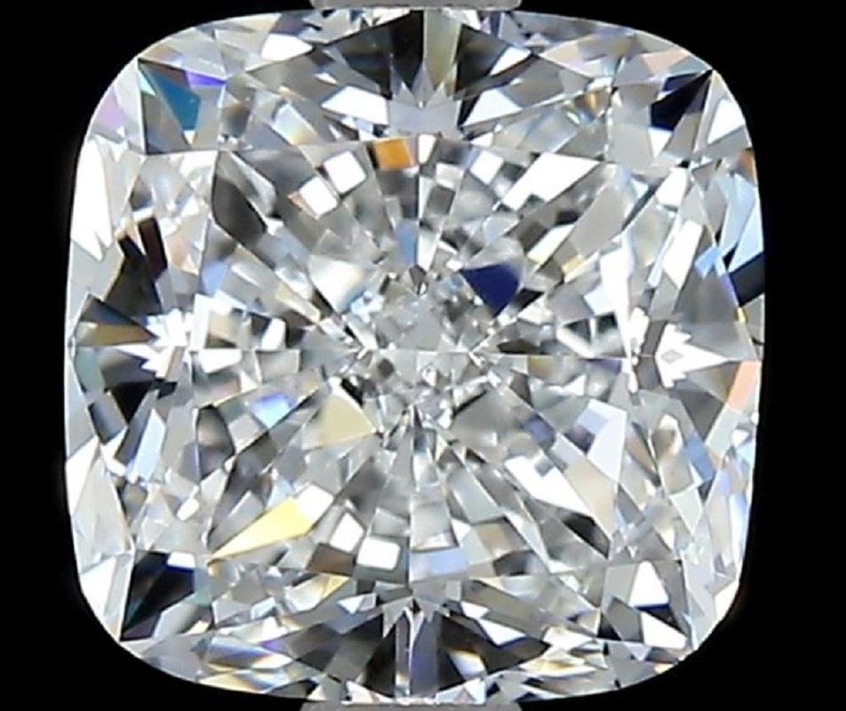 Natural Cushion Diamond in a 1.81 Carat with Ideal Cut with F VS2, GIA Cert For Sale 2