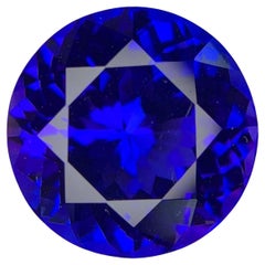 Natural D Block Tanzanite Loose Gemstone Round Cut For Making Jewelry 14.23 CT