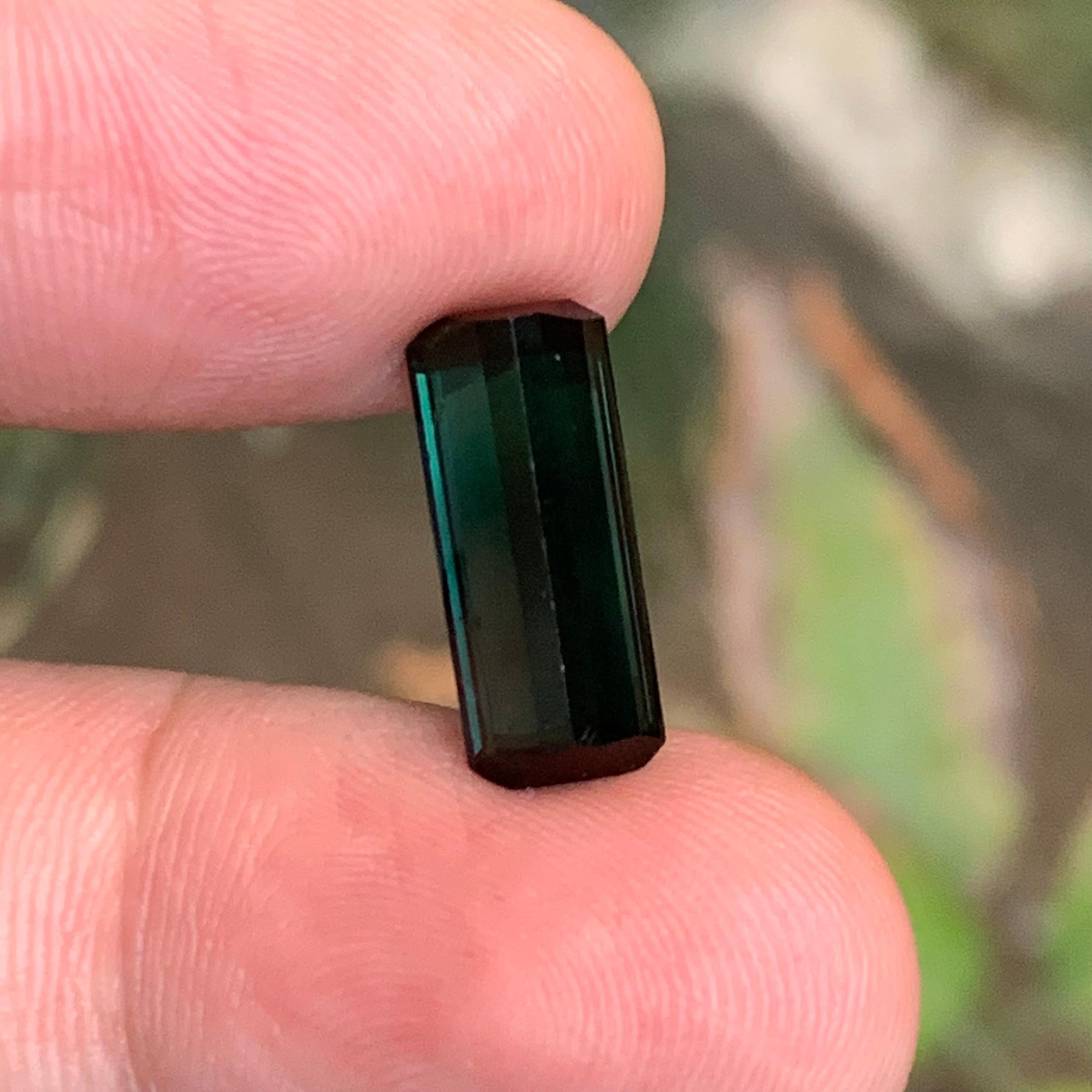 Natürlicher dunkelblauer grüner Turmalin 5.98 Ct Smaragdschliff Loser Edelstein für Ring im Angebot 2