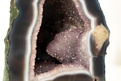 Natural Dark Blue Lace Agate Geode