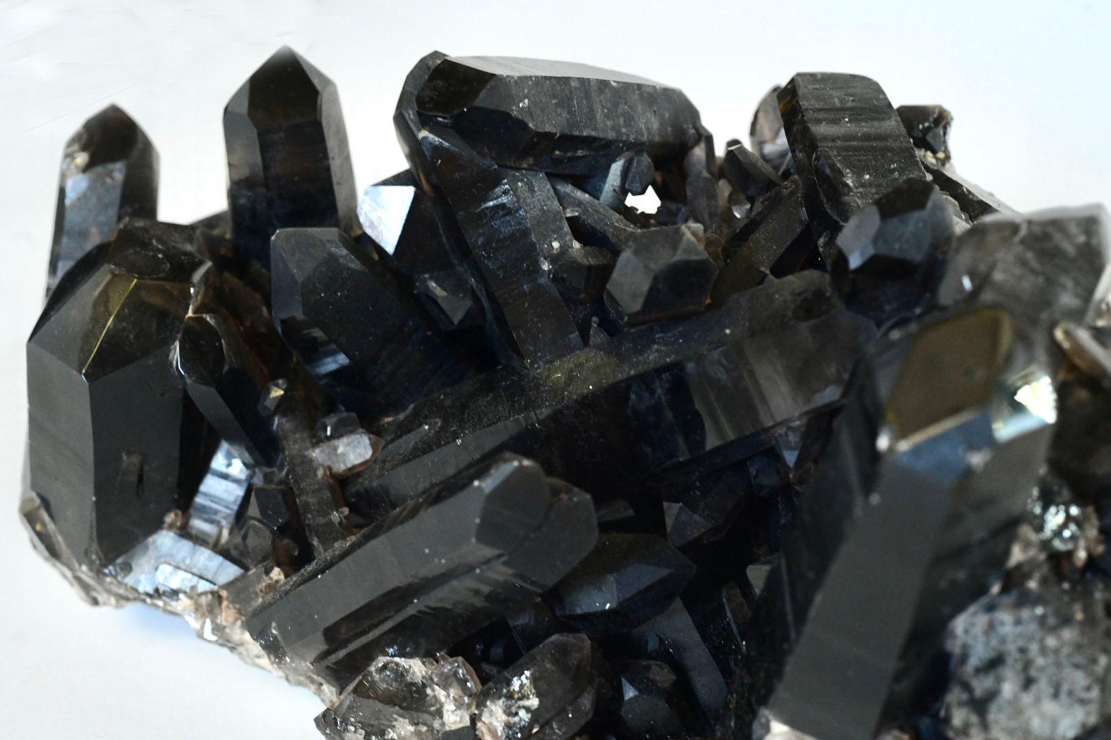 18th Century and Earlier Natural Dark Rock Crystal Cluster