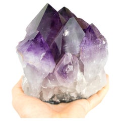 Natural Dark Saturated Amethyst Cluster with AAA Purple Amethyst Druzy Points