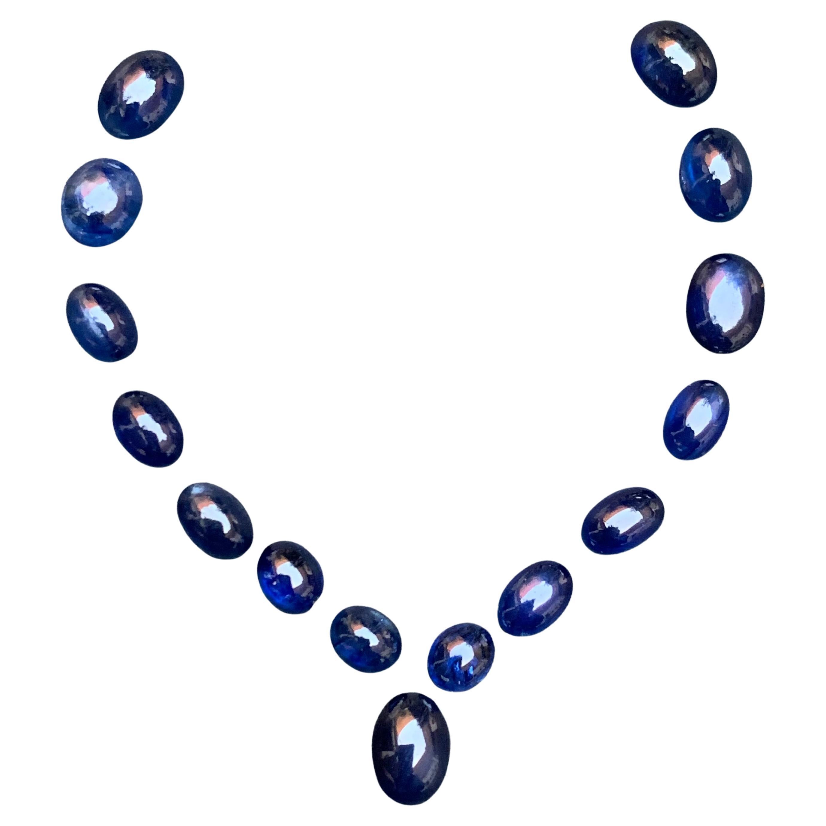 Natural Darkish Blue Sapphire 13.5 Ct Cabochon Loose Gemstone Parcel for Jewelry