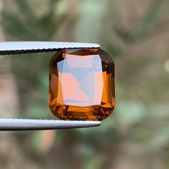 Natural Deep Amber Citrine Cushion Cut 6.44 Carat Loose Gemstone for Jewelry