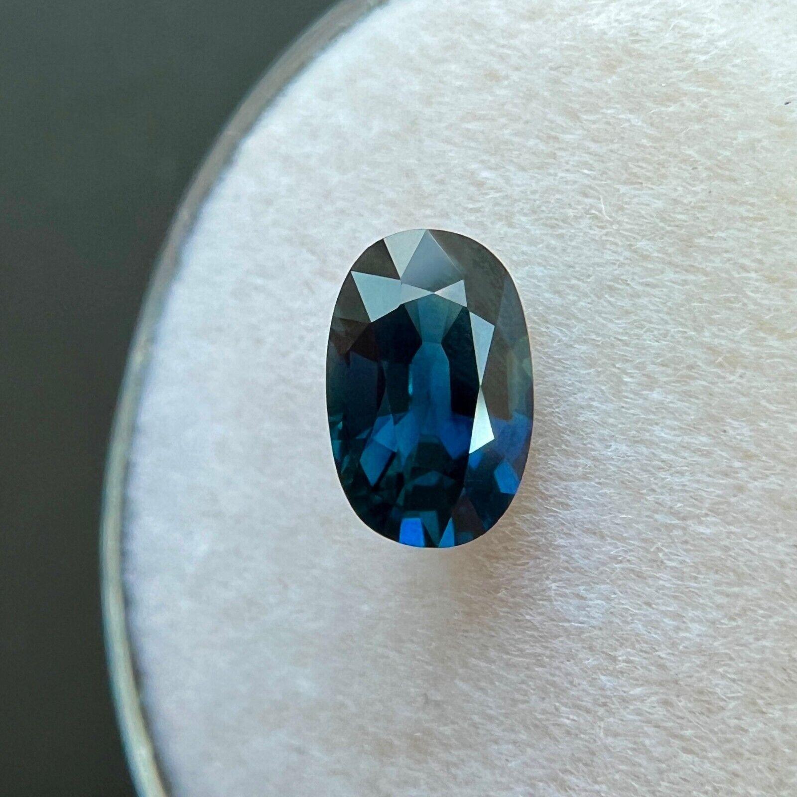 Natural Deep Blue Sapphire 1.14ct GIA Certified 7.5X4.9mm Oval Cut Gemstone

GIA Certified Deep Blue Sapphire Gemstone.
1.14 Carat sapphire with a beautiful deep blue colour and excellent clarity, a very clean stone. VS.
This sapphire also has an