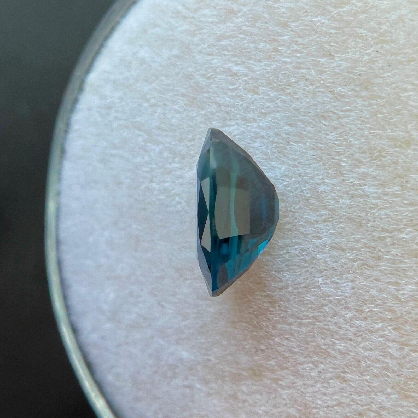 Natural Deep Blue Sapphire 1.14ct GIA Certified 7.5X4.9mm Oval Cut Gemstone For Sale 1
