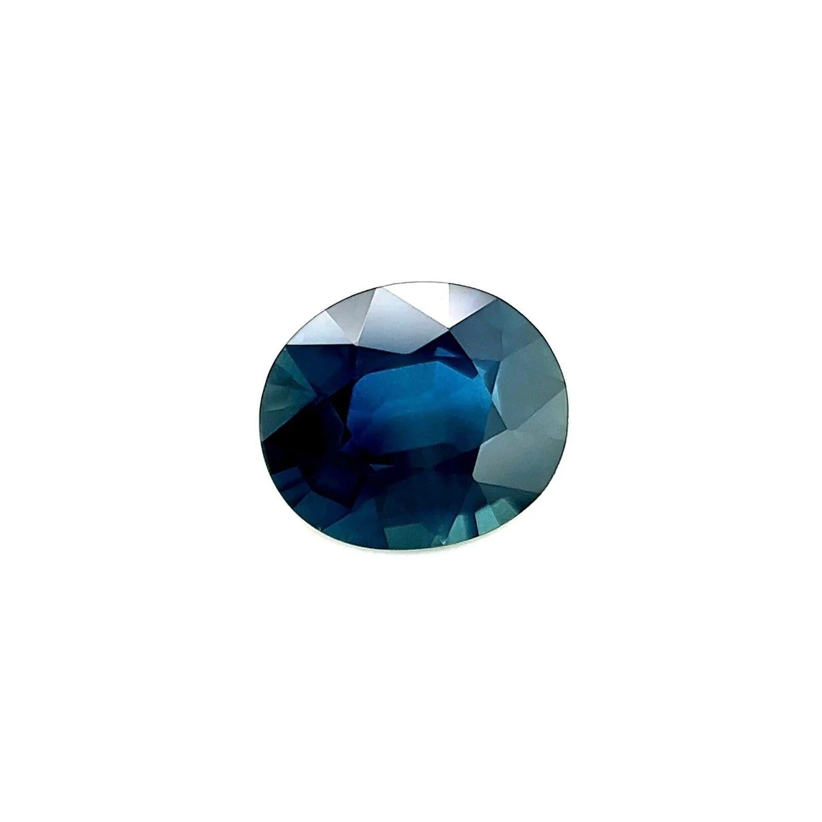 Natural Deep Blue Sapphire 1.45ct Oval Cut Loose Gemstone 7.4x6.2mm

Natural Deep Blue Sapphire Gemstone.
1.45 Carat with a deep blue colour and very good clarity. Only some small natural inclusions visible when looking closely. Also has an