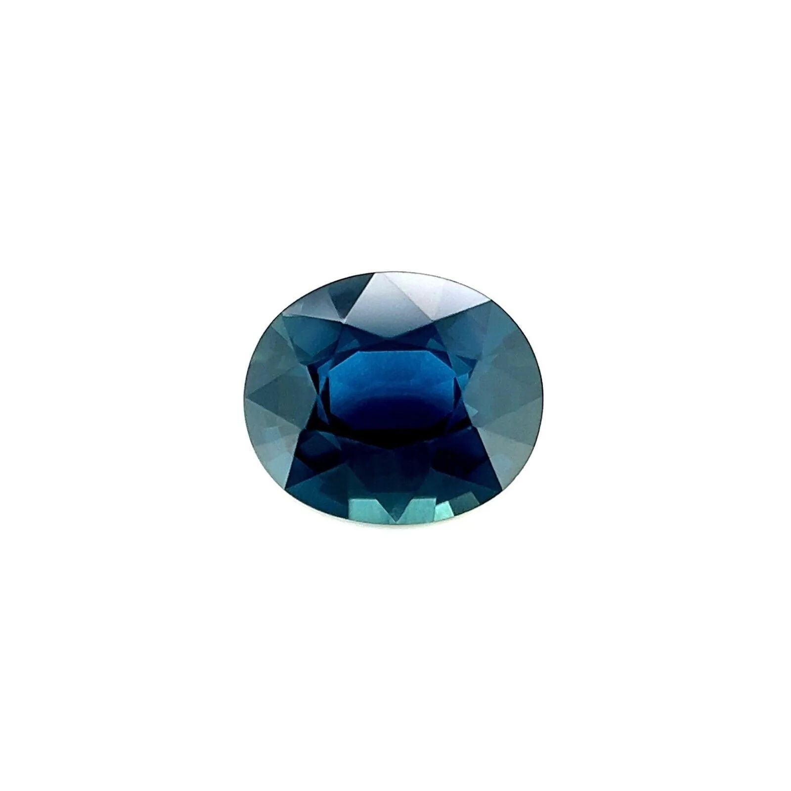 Natural Deep Blue Sapphire 1.45ct Oval Cut Loose Gemstone For Sale