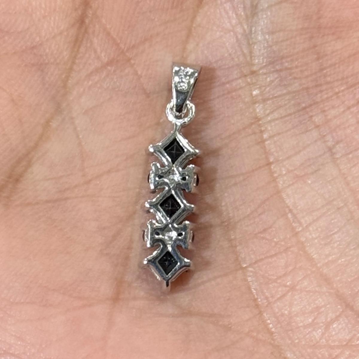 Natural Deep Blue Sapphire Long Pendant Necklace for Mom in 925 Sterling Silver For Sale 1
