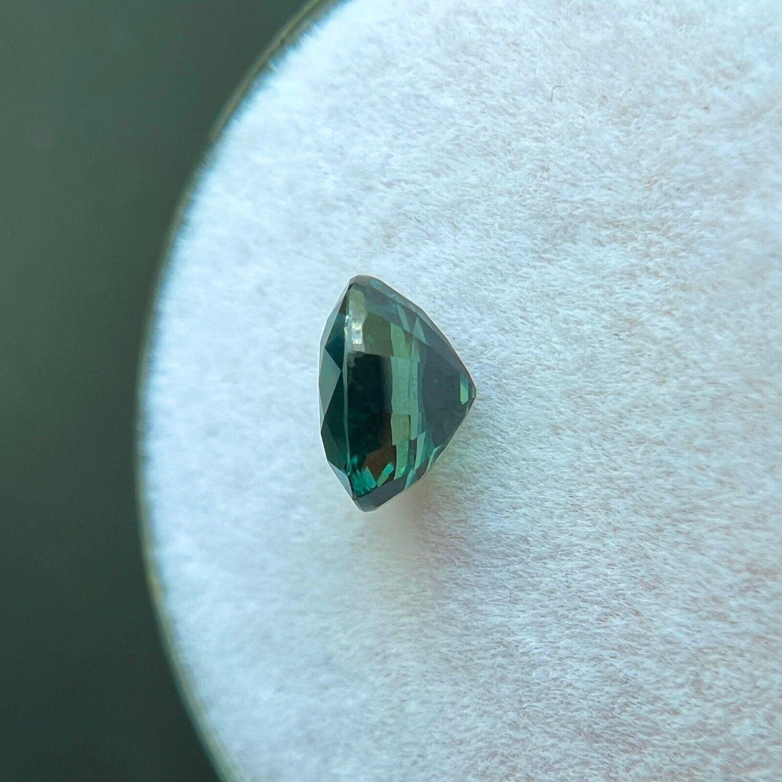 Natural Deep Teal Blue Sapphire 1.02ct Gia Certified 5.8x4.7mm Oval Untreated For Sale 2