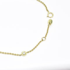 Natural Diamond 0.14 carats 18 Karats Yellow Gold Chain Link Bracelet
