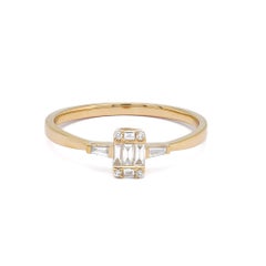 Natural Diamond 0.19CT 18Karat Rose Gold Diamond Engagement Ring