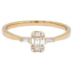 Natural Diamond 0.19CT 18Karat Rose Gold Diamond Engagement Ring