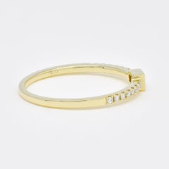Natural Diamond 0.20 cts 18 Karat Yellow Gold Stackable Band Ring