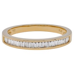 Natural Diamond 0.22 Carats 18KT Rose Gold Half Eternity Band Ring
