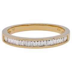 Natural Diamond 0.22 Carats 18KT Rose Gold Half Eternity Band Ring 