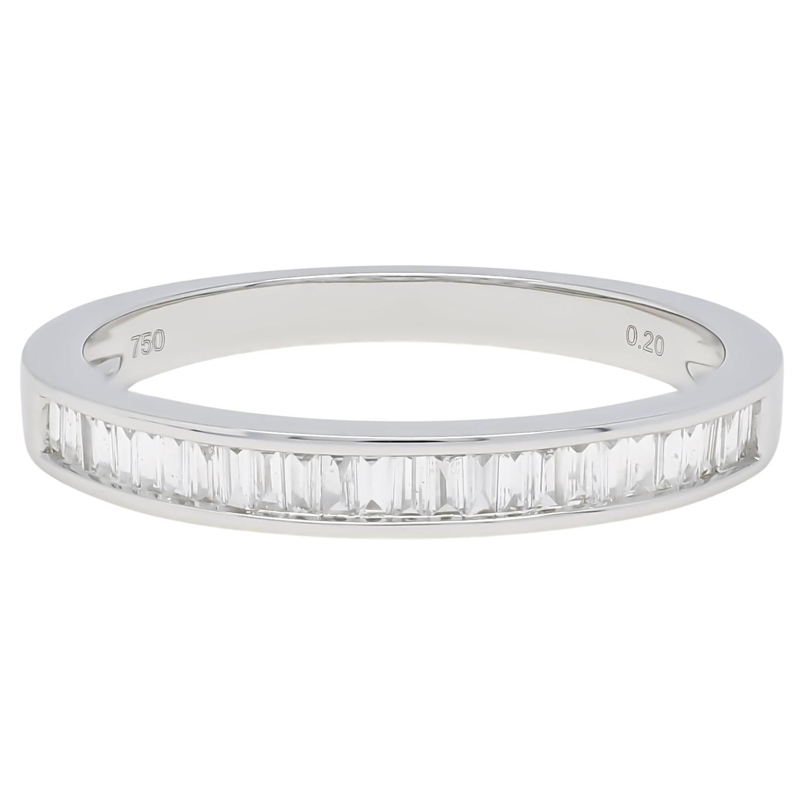 Modern Natural Diamond 0.22 Carats 18KT Yellow Gold Half Eternity Band Ring For Sale