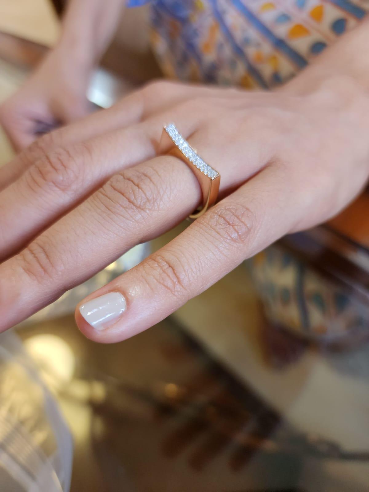 Natural Diamond 0.24cts in 18k Gold 4.62gms Ring In New Condition In jaipur, IN