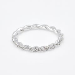 Diamante naturale da 0,25 carati in oro bianco 18KT