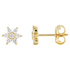 Pendientes Racimo de Diamantes Naturales 0,25 quilates Oro Amarillo 18KT