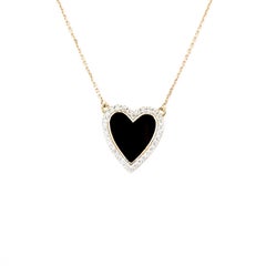 Heart-Shaped Diamond Pendant Necklace in 18K Gold, 0.25 cts, India