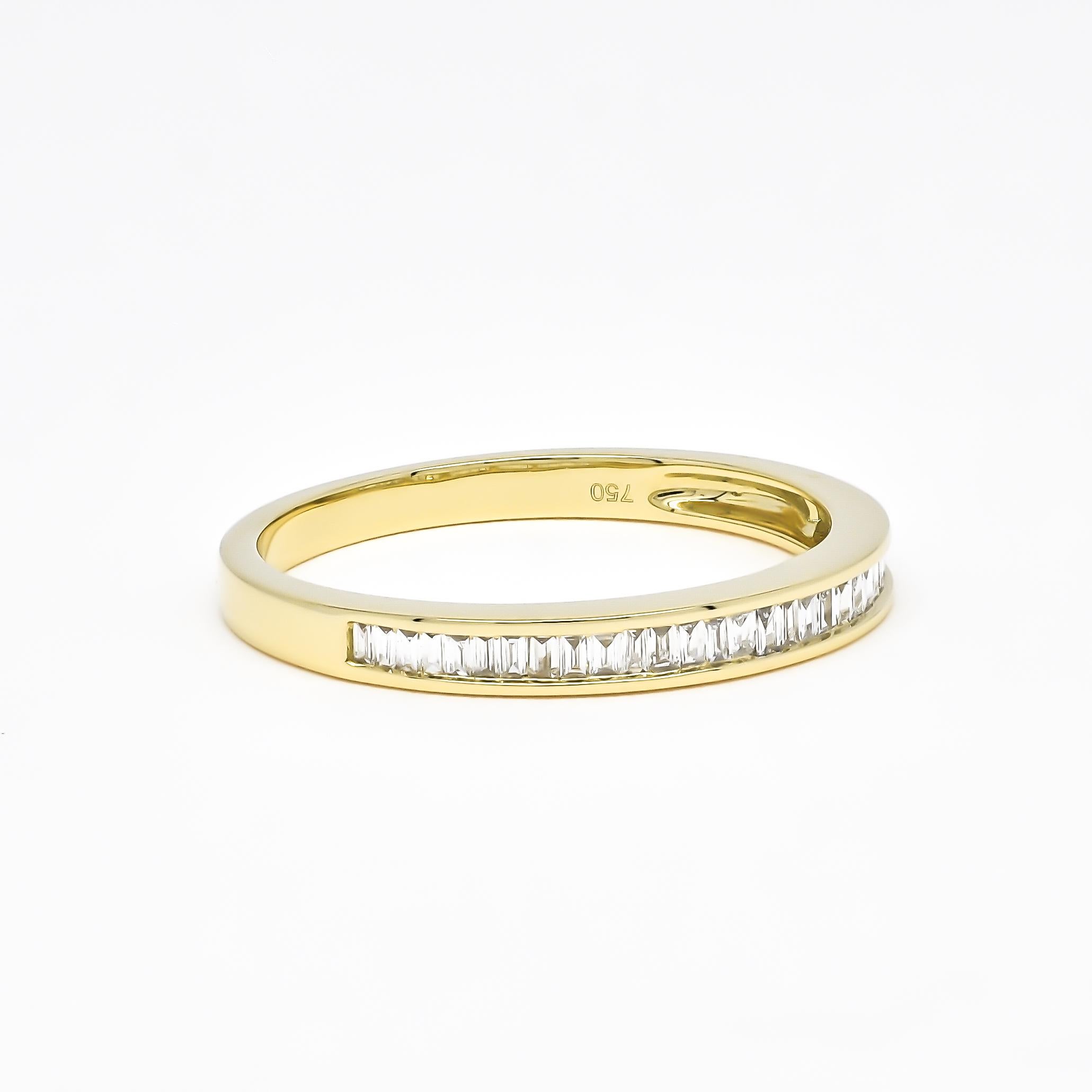 Modern Natural Diamond 0.26 carats 18KT Rose Gold Half Eternity Wedding Band For Sale