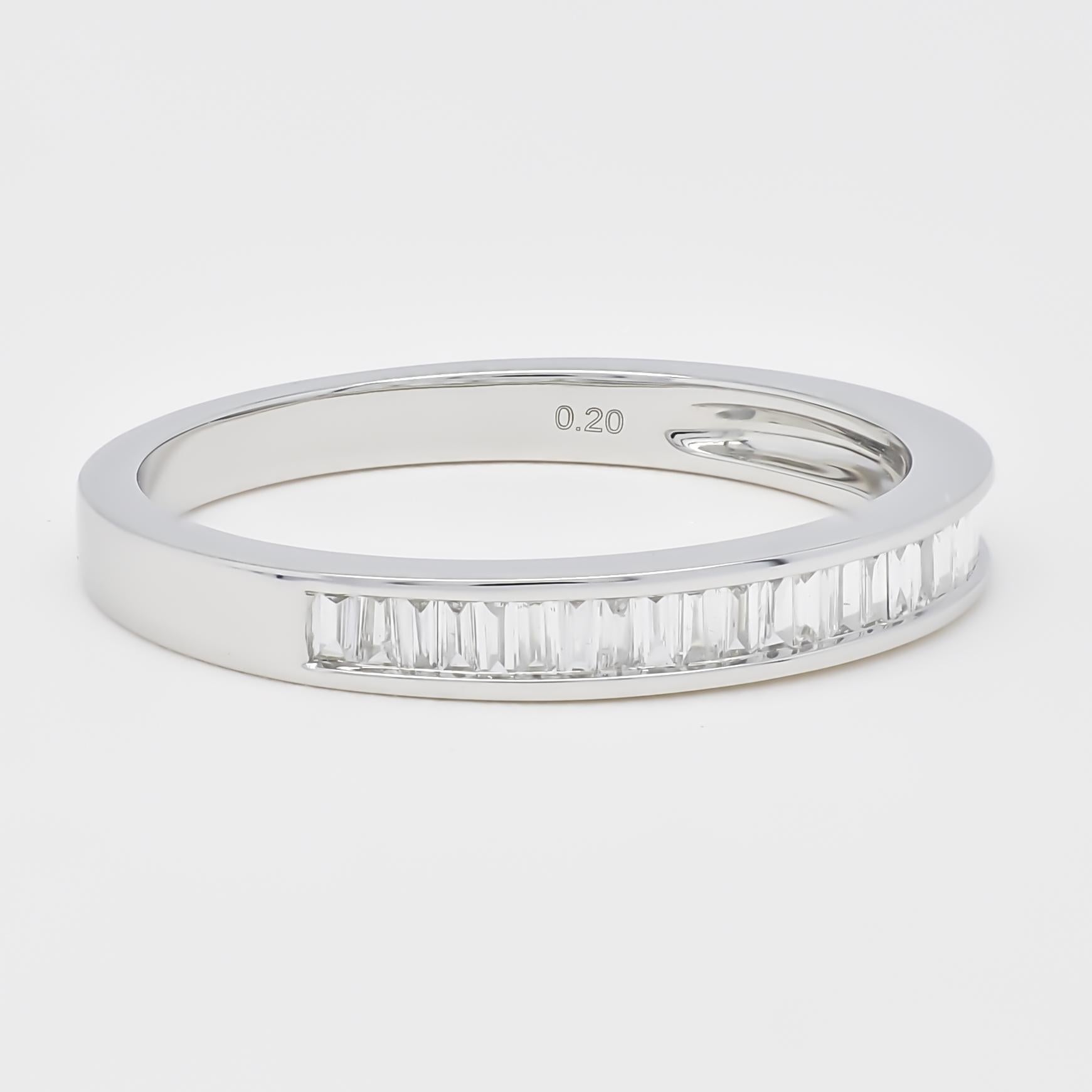Natural Diamond 0.26 carats 18KT Rose Gold Half Eternity Wedding Band For Sale 3
