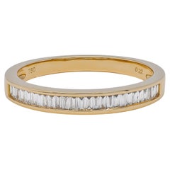 Diamante natural 0,26 quilates Media alianza de oro rosa de 18 quilates
