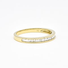 Natural Diamond 0.26 carats 18KT Yellow Gold Half Eternity Wedding Band