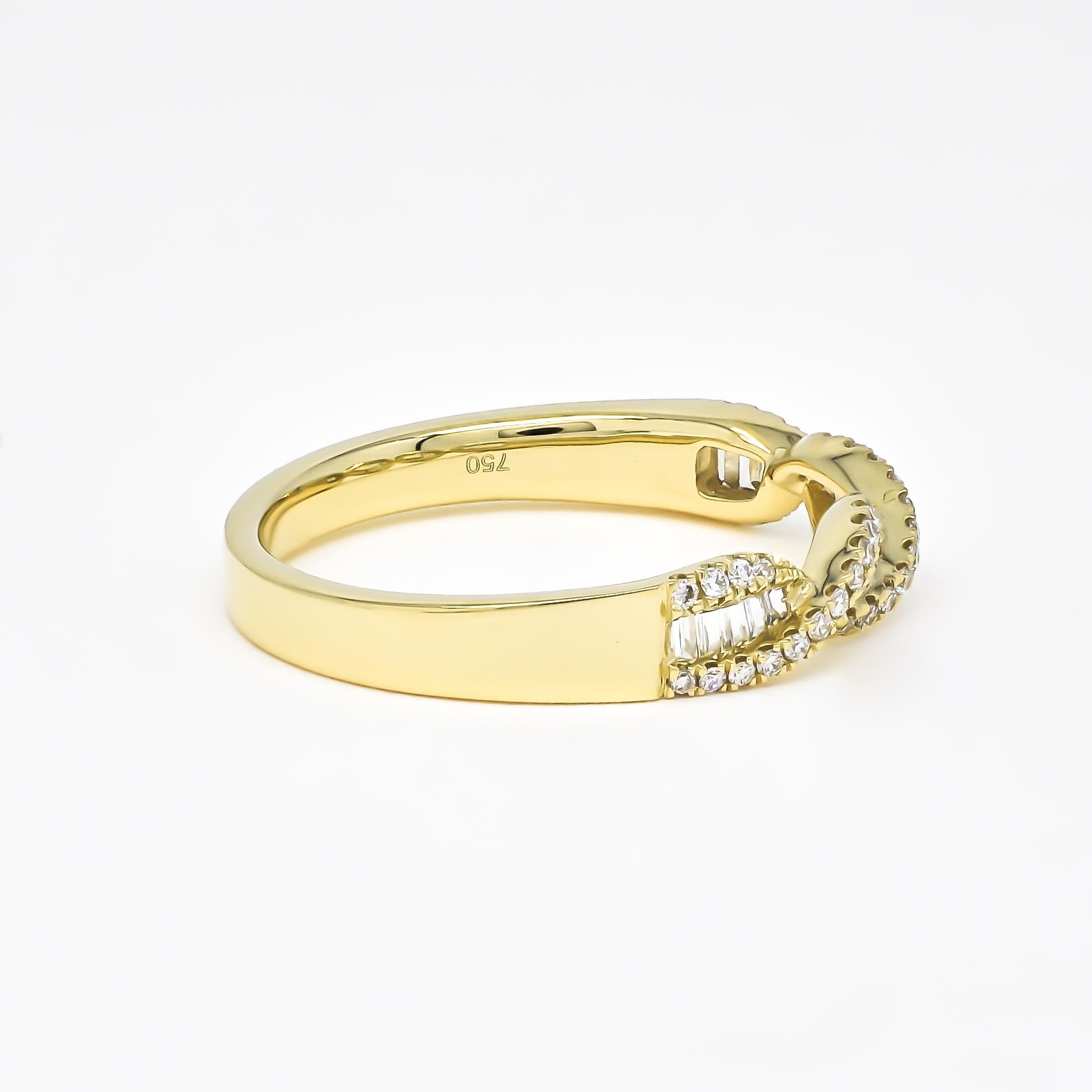 Natural Diamond 0.30 carats 18KT Rose Gold DNA Felix Half Band Ring For Sale 9