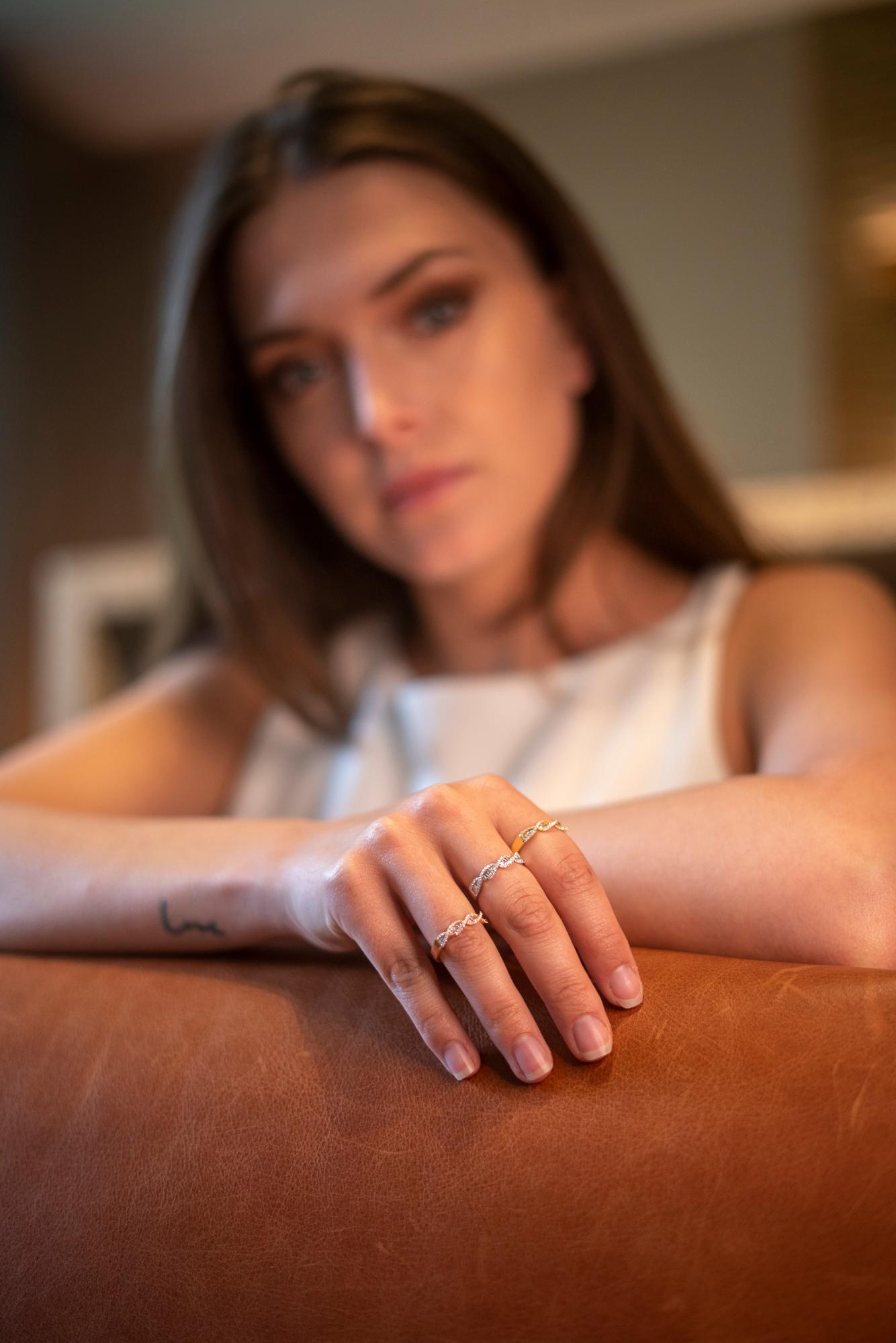 Felix, bague d'ADN en or rose 18 carats avec diamant naturel de 0,30 carat en vente 13