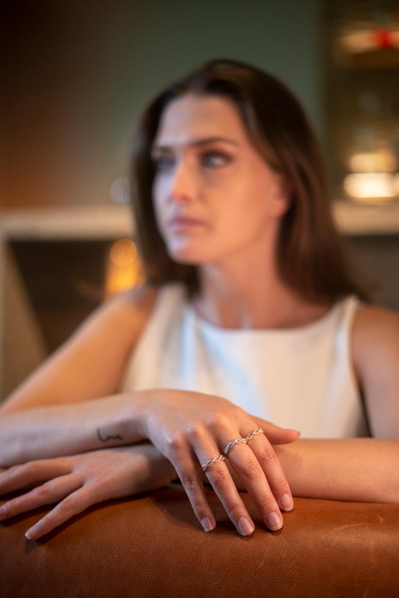 Felix, bague d'ADN en or rose 18 carats avec diamant naturel de 0,30 carat en vente 14