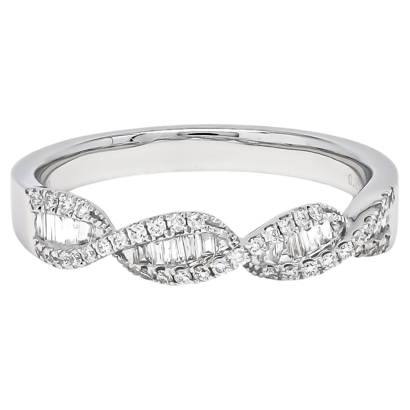 Women's or Men's Natural Diamond 0.30 carats 18KT Rose Gold DNA Felix Half Band Ring For Sale