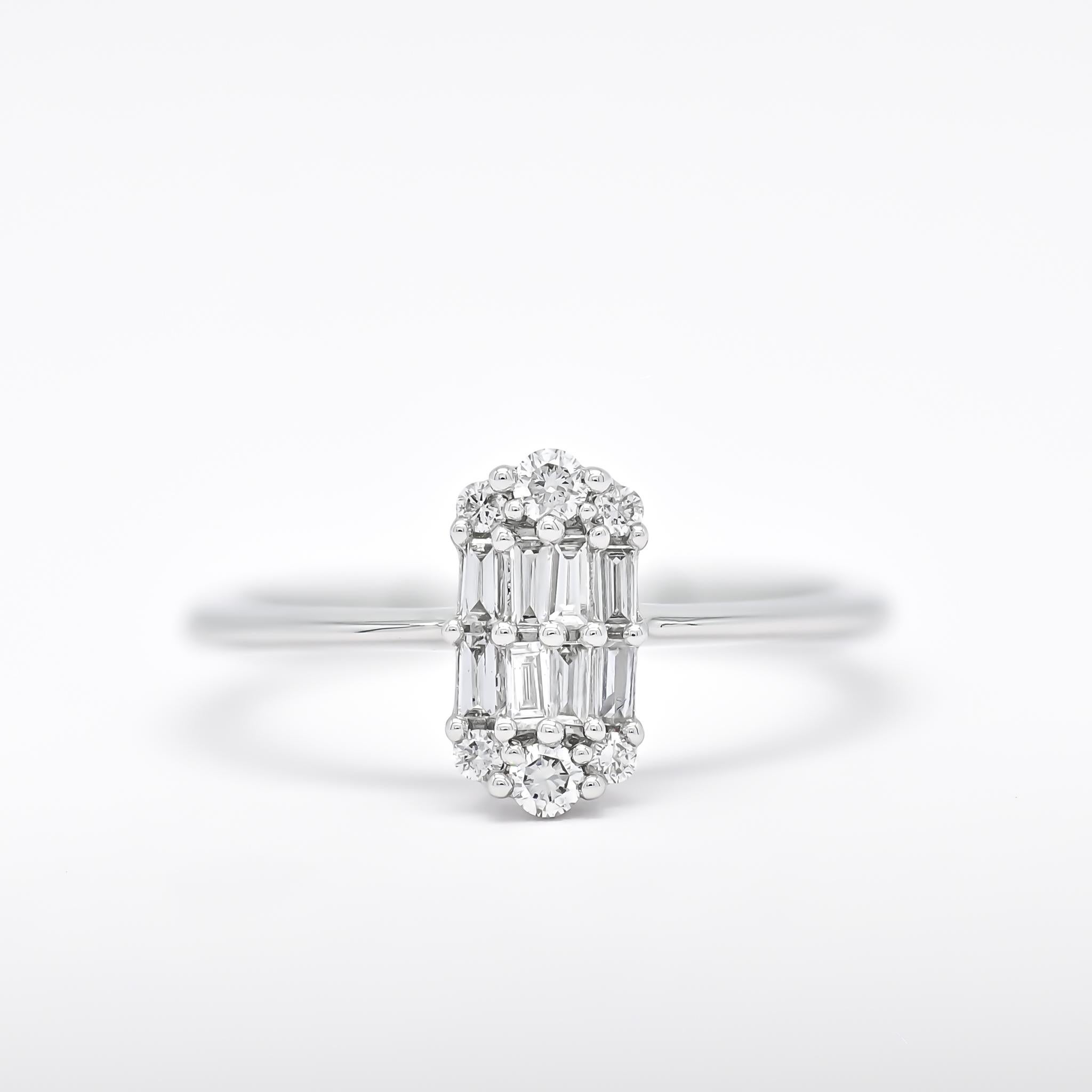 Bague de fiançailles d'anniversaire moderne en or jaune 18 carats avec diamant naturel de 0,30 carat Neuf - En vente à Antwerpen, BE