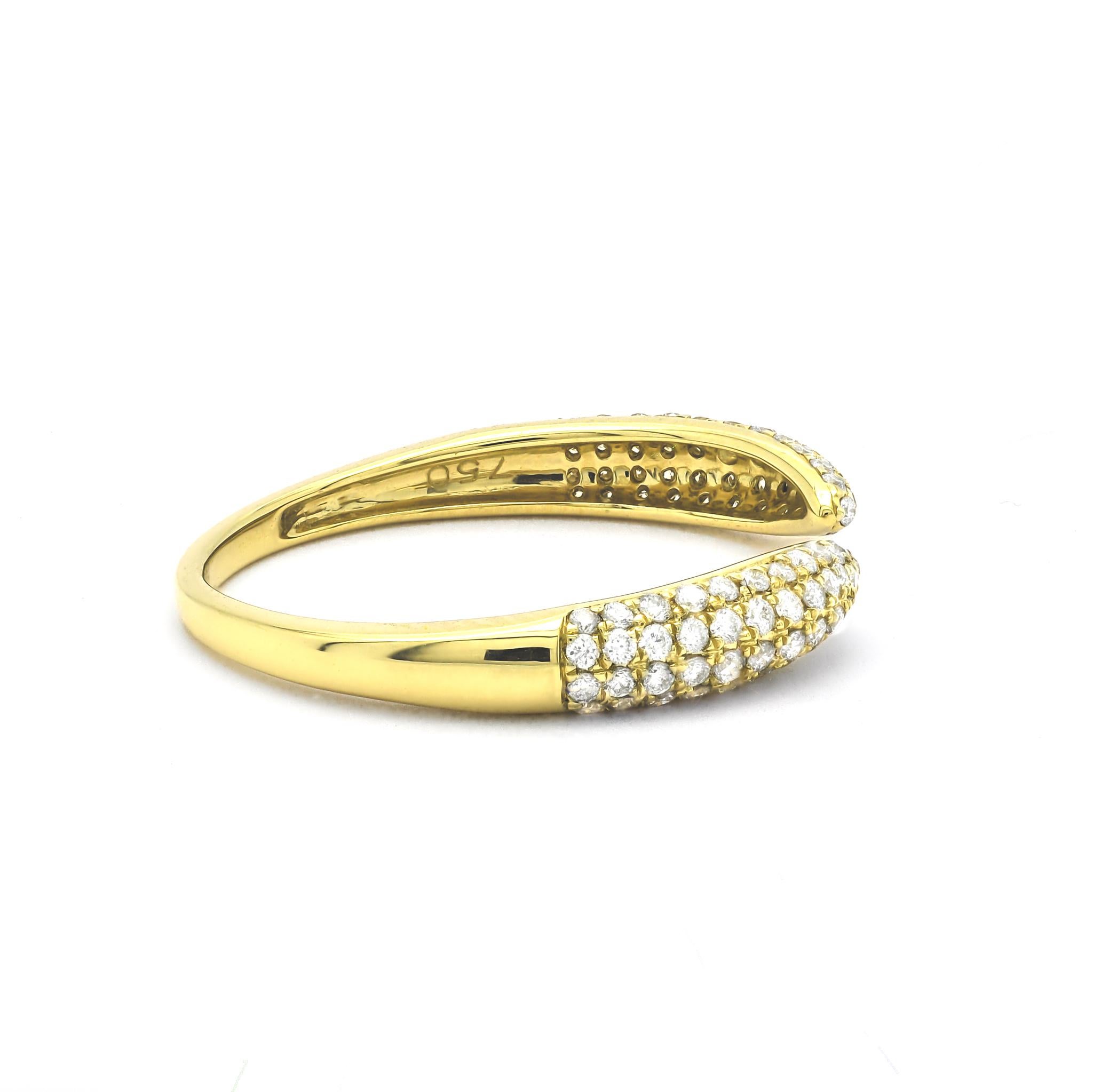 Indulge in the sheer elegance of the Natural Diamond 0.35CT 18Karat Yellow Gold Pavé Ring. This exquisite piece of jewelry is a radiant celebration of sophistication and style. Crafted from the warm embrace of 18-karat yellow gold, the ring features