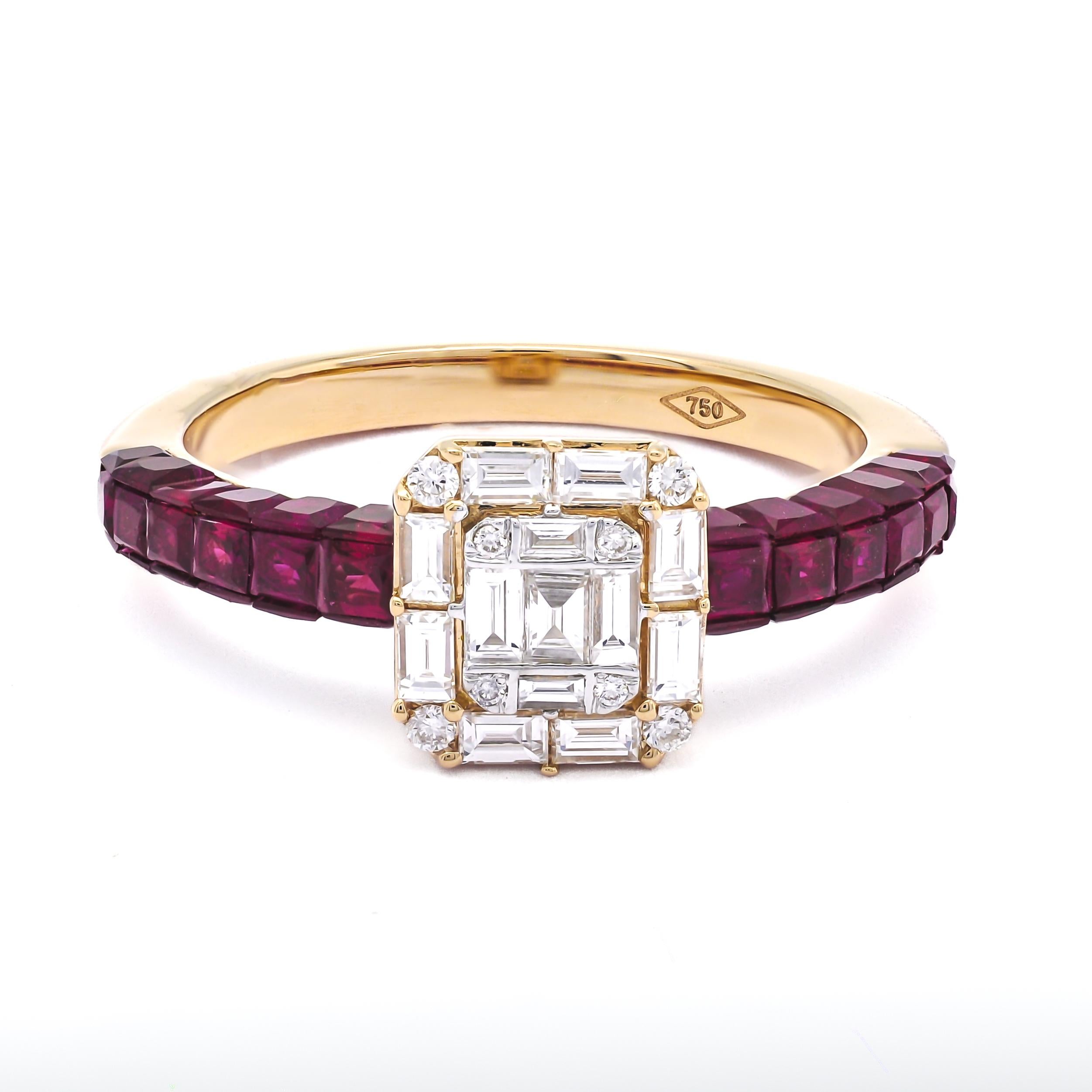 Bague en or blanc 18 carats avec saphir bleu naturel de 0,40 carat en vente 4