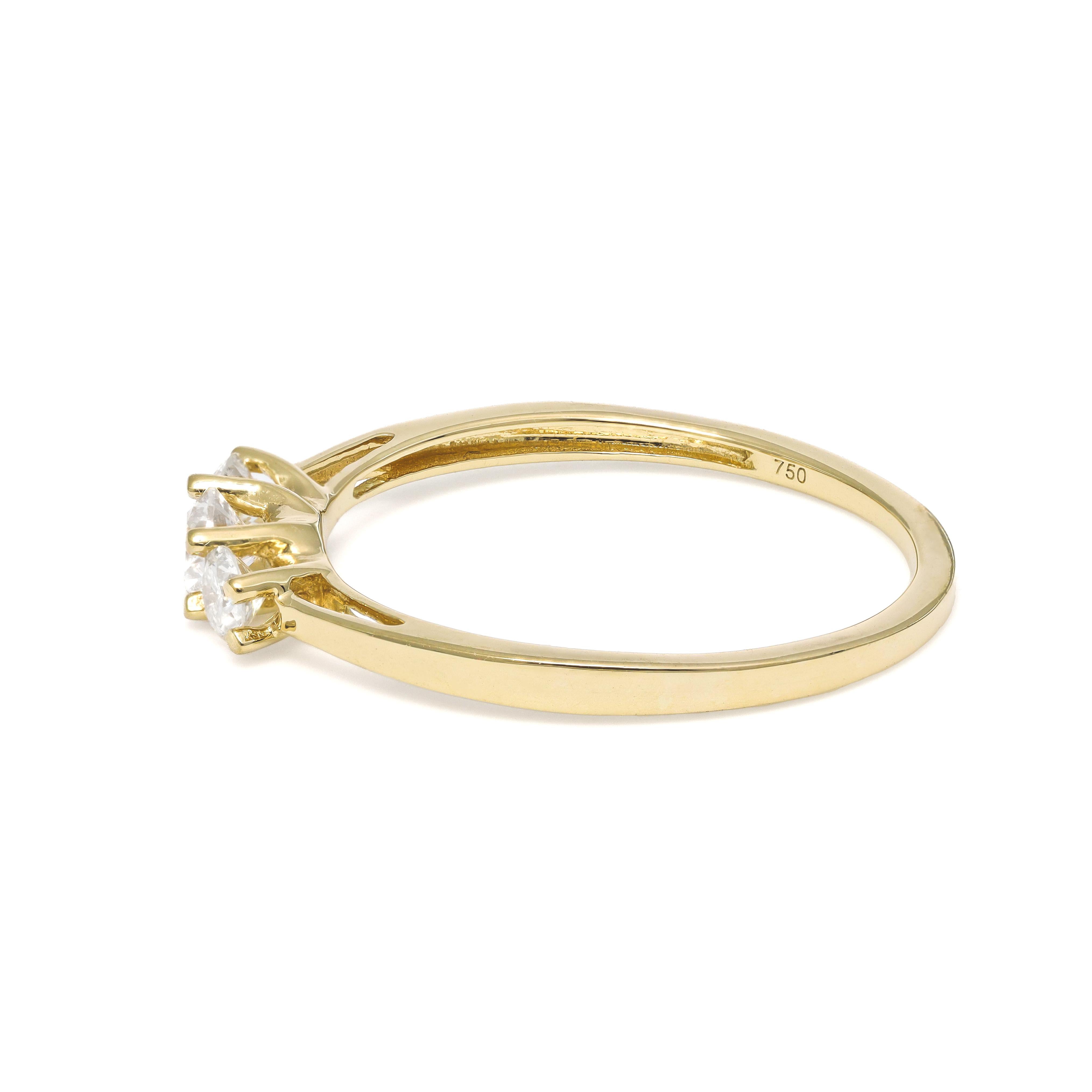 Natural Diamond 0.40 Carats 18KT Rose Gold Solitaire Engagement Ring For Sale 4