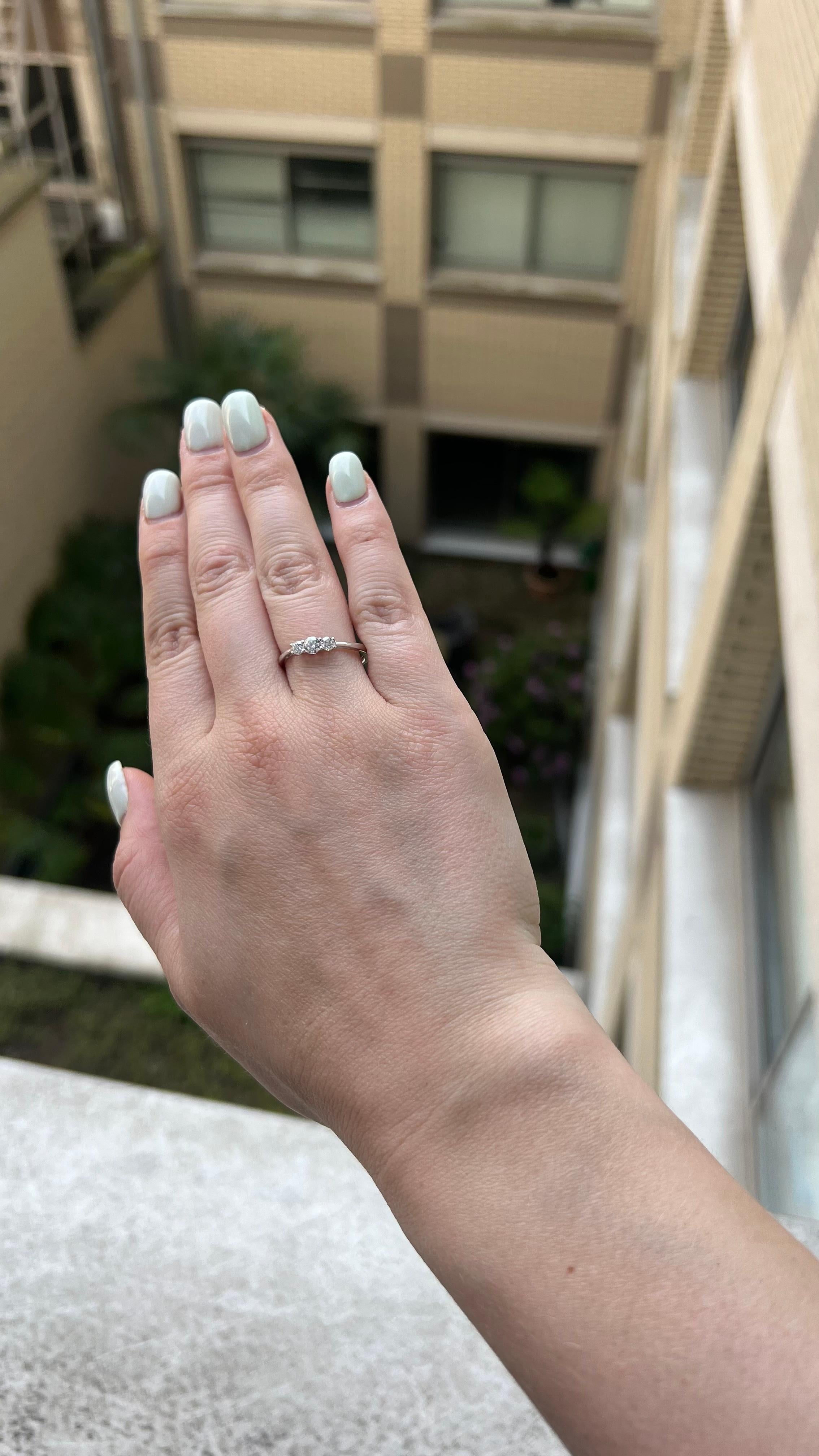 Natural Diamond 0.40 Carats 18KT Rose Gold Solitaire Engagement Ring For Sale 9